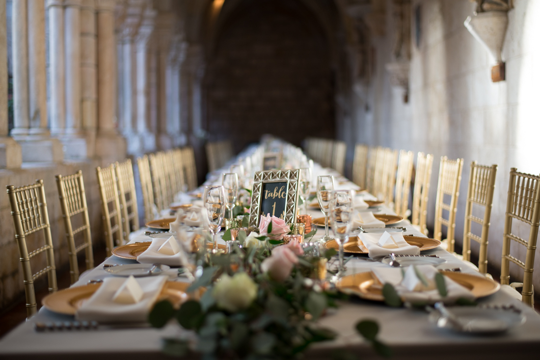 Wedding dining guests table details